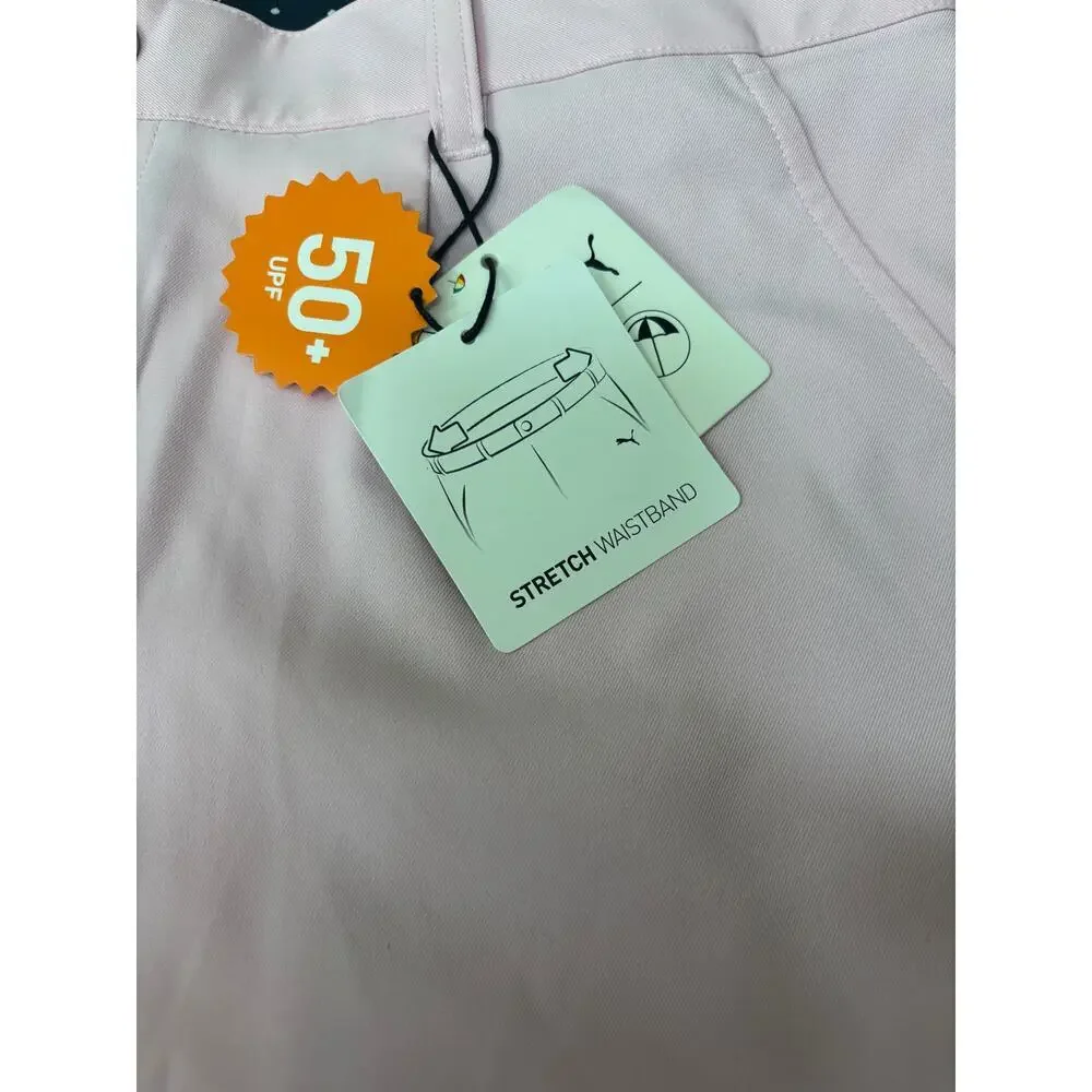 PUMA X AP Men's  Pale Pink Pleated 7" Golf Shorts Size 36 - Picture 9 of 9